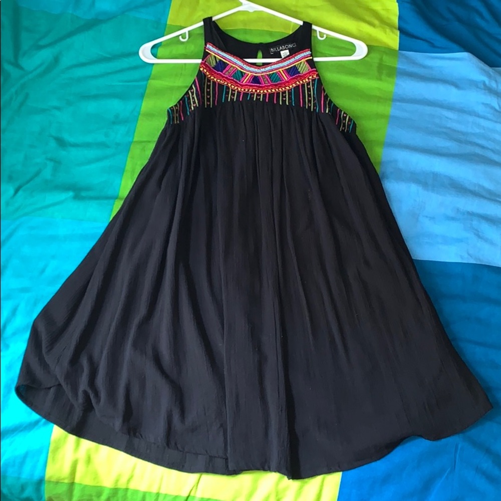 Beaded black billabong summer dress
